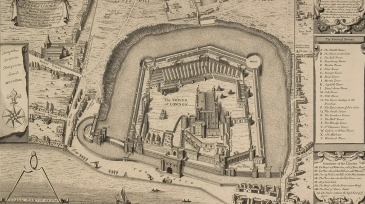 The Tower of London in 1597